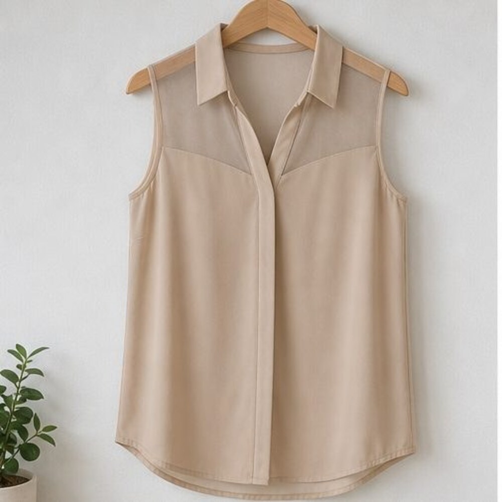 Sand Smocked Top